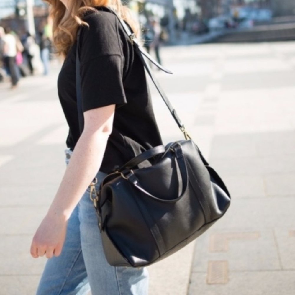 Madewell Kensington Black Satchel Bag NWOT